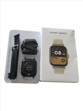 ROHS Smart Watch with Black Strap and Charger - Black